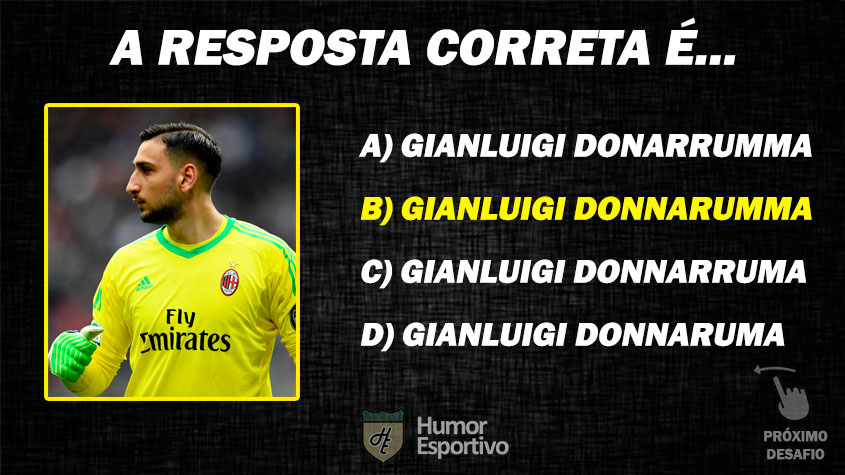 Resposta: Gianluigi Donnarumma