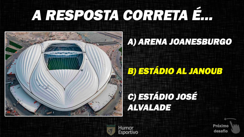 Resposta: Estádio Al Janoub (Catar)