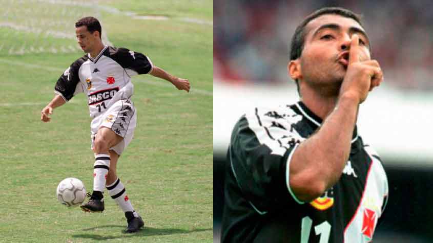 Euller e Romário - Entre 2000 e o início de 2002, o Filho do Vento e o Baixinho infernizaram os adversários atuando pelo Vasco e também pela Seleção Brasileira. Em 40 jogos, guardaram 63 gols.