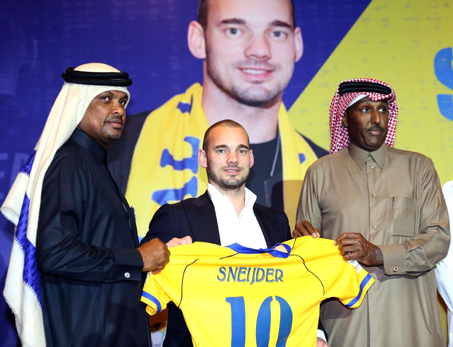 Wesley Sneijder se aposentou no Al Gharafa, do Qatar.