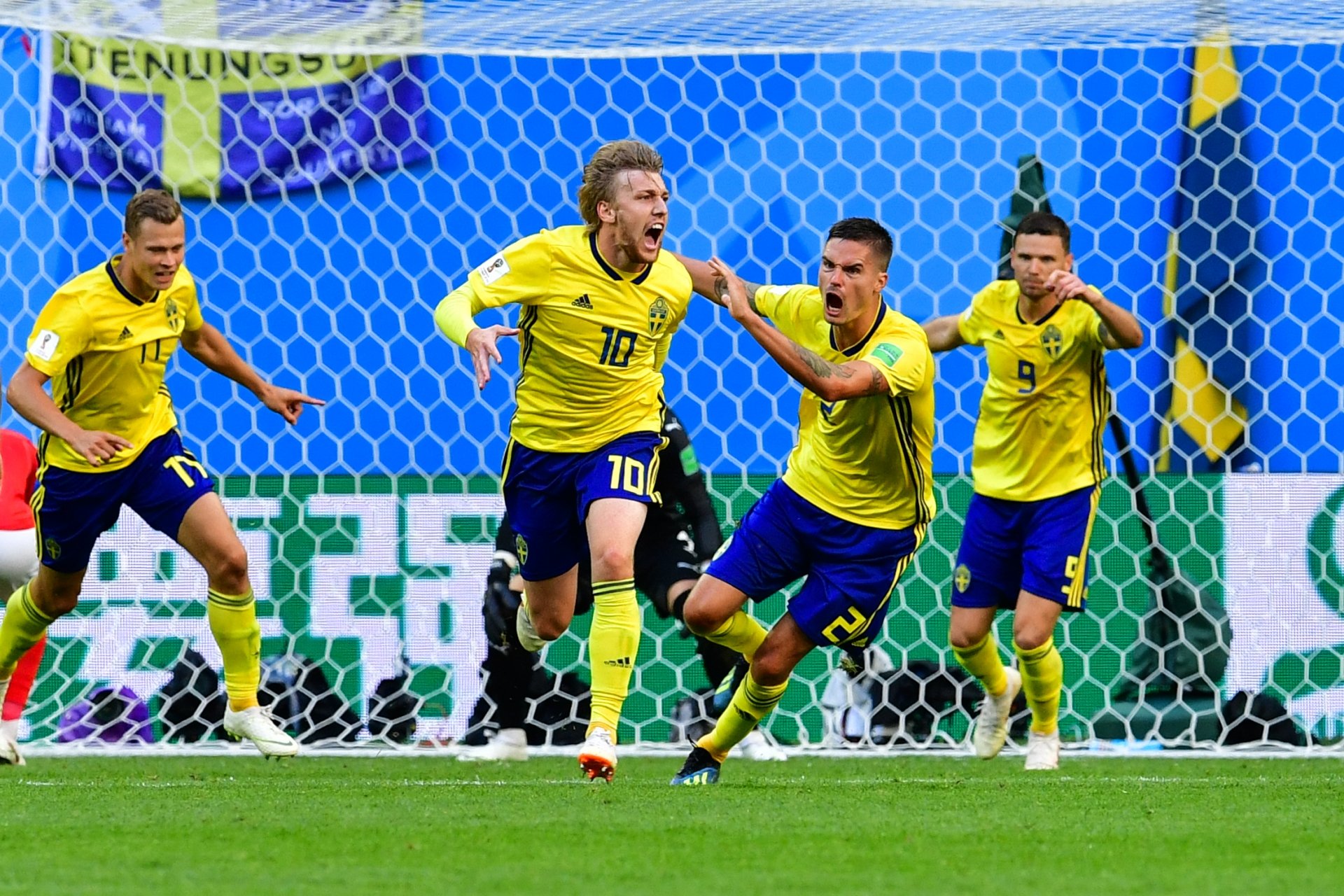 Em 2018, a Suécia se classificou em primeiro em um grupo com Alemanha e México. Passou pela Suíça nas oitavas de final, mas caiu para a Inglaterra nas quartas.