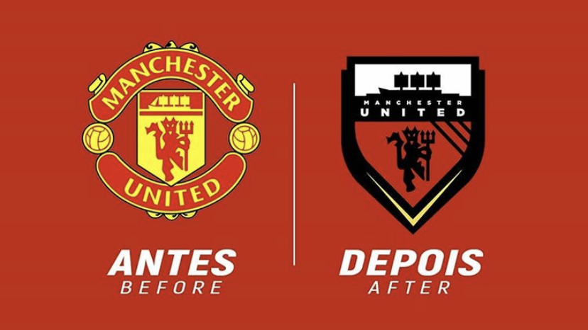 Redesenho de escudos de clubes de futebol: Manchester United