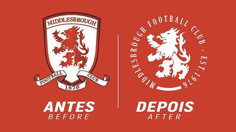 Redesenho de escudos de clubes de futebol: Middlesbrough
