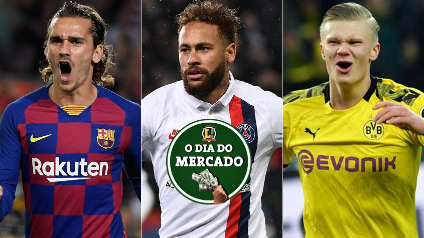  Apesar da pandemia de coronavírus, o mercado da bola não para. O atacante Griezmann, do Barcelona, e Neymar, do PSG, podem se envolver na mesma negociação. Enquanto isso, Haaland pode ir para o futebol inglês. Confira estas e outras novidades do mercado da bola da manhã desta quinta-feira.