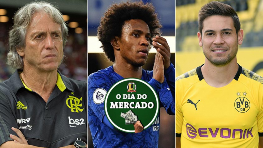 Mesmo com o surto do coronavírus, o mercado da bola não para. A manhã desta quarta-feira foi de novidades. O Flamengo revelou como estão as conversas com Jorge Jesus, Willian está na mira da Juventus e Raphael Guerrero pode ir para o Barcelona. Veja as movimentações do mercado da bola. 