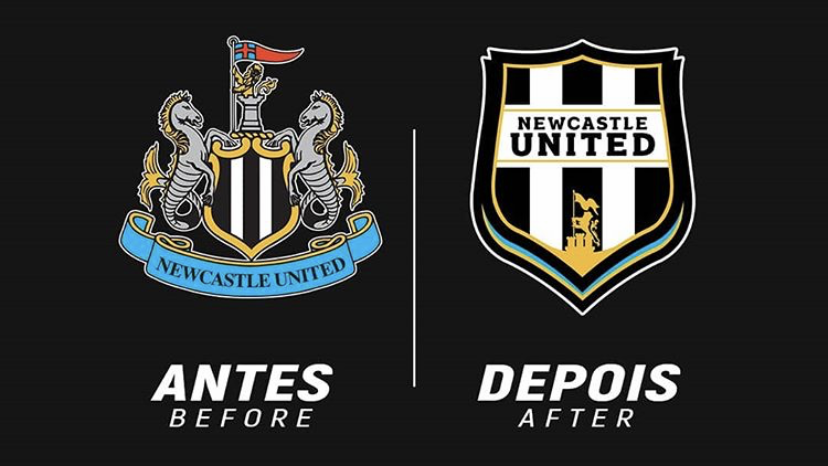 Redesenho de escudos de clubes de futebol: Newcastle United