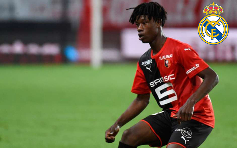 Camavinga: O jovem volante francês, de 18 anos, é cobiçado no mercado da bola. Camavinga, do Rennes, está na mira do Real Madrid, Chelsea, PSG e Bayern de Munique.