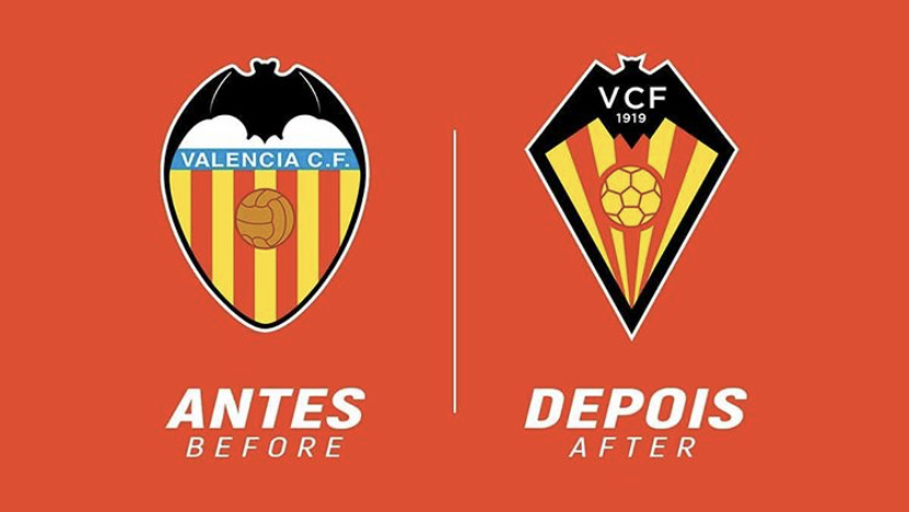 Redesenho de escudos de clubes de futebol: Valencia