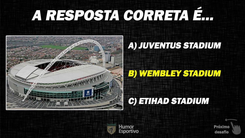 Resposta: Estádio de Wembley (Inglaterra)