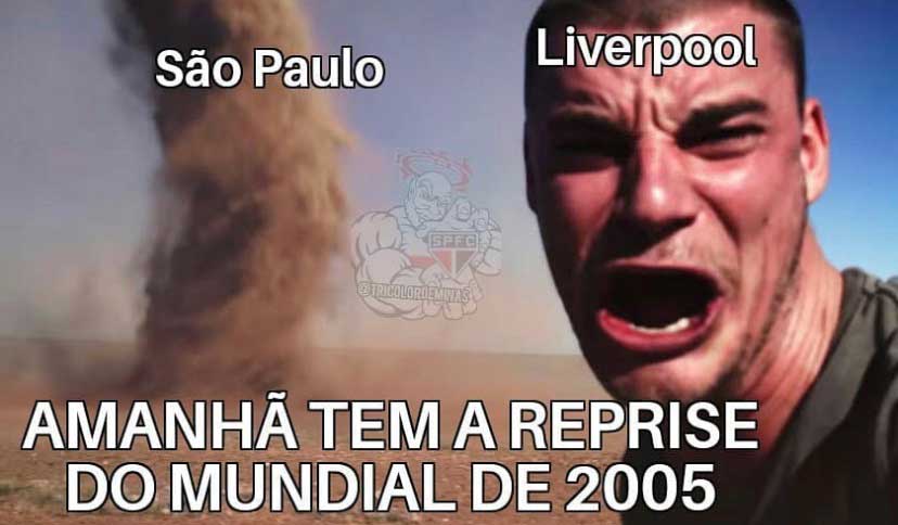 Torcedores do São Paulo agitam a web com reprise do título de 2005 sobre o Liverpool