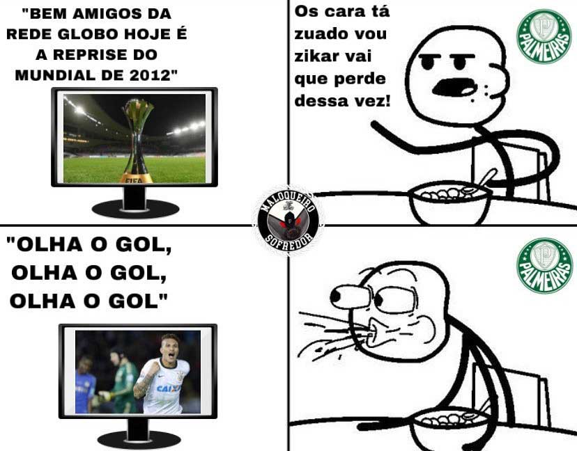 Torcedores do Corinthians fazem memes após reprise do título do Mundial de 2012 sobre o Chelsea