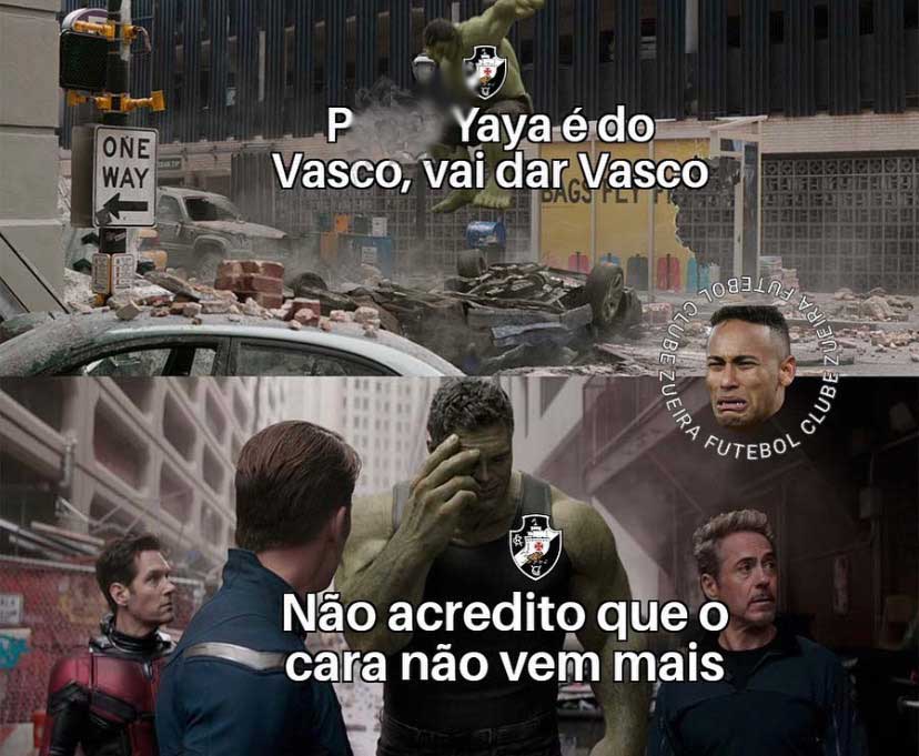 Yaya desiste do Vasco e rivais não perdoam nos memes