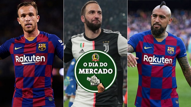 A pandemia do novo coronavírus paralisou o futebol ao redor do mundo, mas o mercado de transferências continua agitado. Gigante italiano sonha com a contratação do volante Arthur, Higuaín pode voltar à Argentina e novidades sobre o futuro do meia chileno Arturo Vidal. Confira essas e outras notícias do mercado da bola deste sábado.