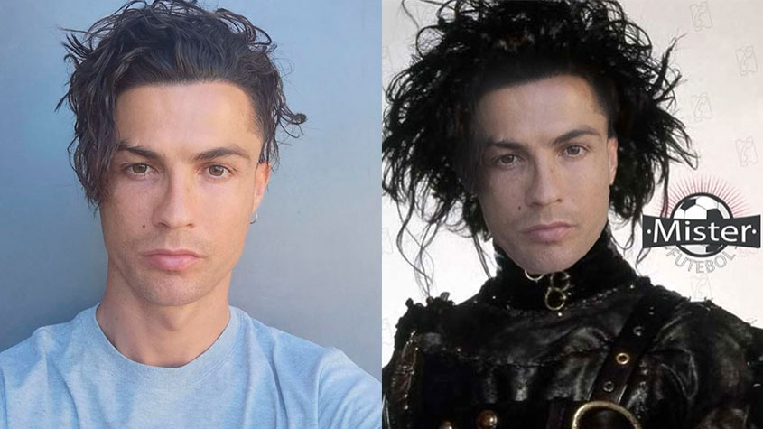 Internautas fazem memes com foto postada por Cristiano Ronaldo mostrando o novo corte de cabelo