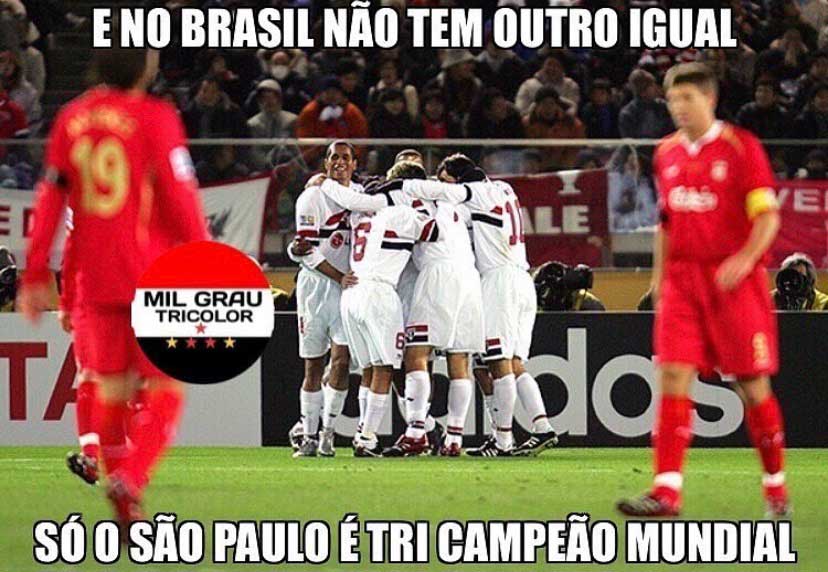 Torcedores do São Paulo agitam a web com reprise do título de 2005 sobre o Liverpool