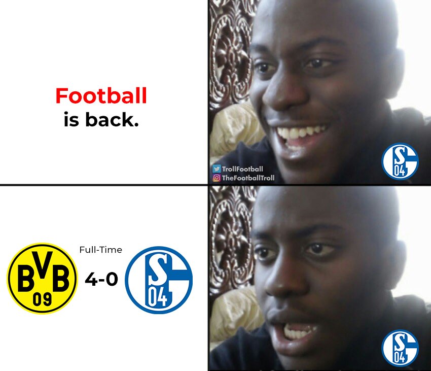 Internautas comemoram retorno da Bundesliga e fazem memes com vitória por 4 a 0 do Borussia sobre o Schalke 04