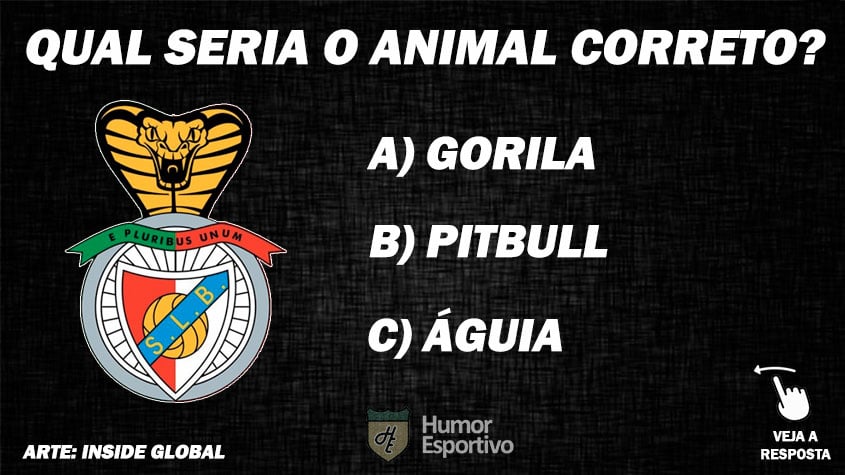 Qual o animal correto do escudo do Benfica?