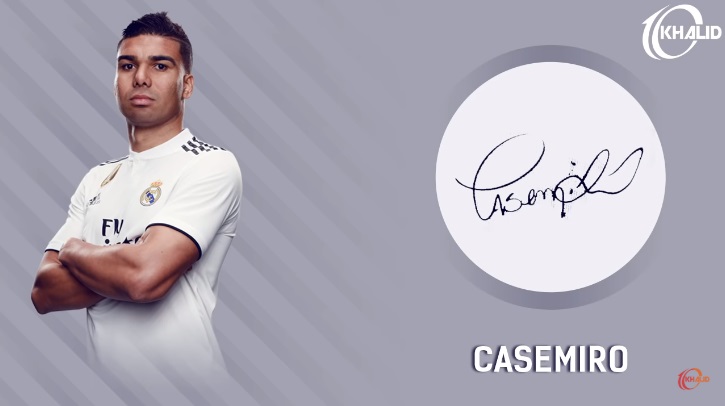 Jogadores e seus respectivos autógrafos: Casemiro