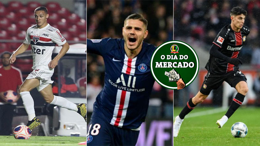 Apesar da paralisação das competições por conta da pandemia, o mercado da bola não para. Antony está de malas prontas para a Europa, Icsrdi tem seu futuro definido e Havertz desperta o interesse de clubes. Veja as negociações!