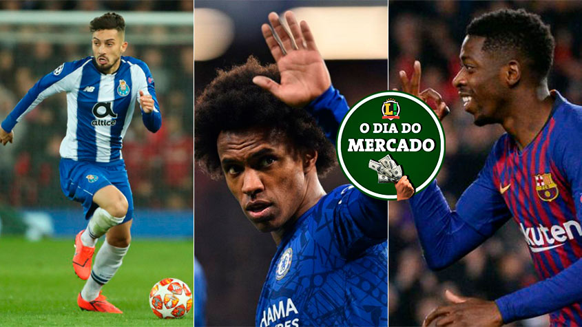 Apesar do futebol estar paralisado por conta da pandemia do novo coronavírus, o mercado da bola continua agitado. O PSG se aproxima da contratação de Alex Telles, Willian fala sobre seu futuro na Inglaterra, Dembélé define sua situação no Barcelona... Confira o dia do mercado desta sexta-feira! 