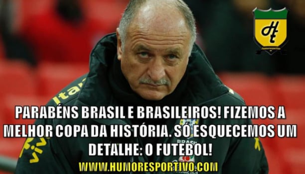 O técnico Luiz Felipe Scolari não foi poupado das piadas dos torcedores nas redes sociais.