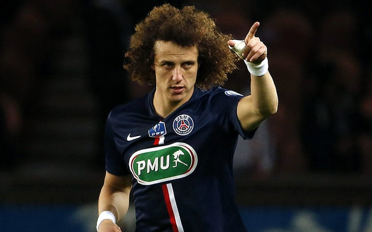 David Luiz atuou entre 2014 e 2016 no PSG. São nove títulos, 89 jogos, oito gols e quatro assistências.