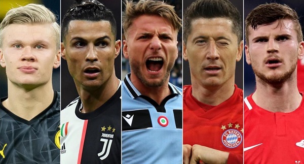 Aos poucos, o futebol na Europa vai voltando a ter bola rolando pelos seus gramados. No último fim de semana, a Alemanha deu o pontapé inicial entre as principais ligas nacionais do continente. Os campeonatos italiano e inglês também já se movimentam para o retorno no próximo mês. E se tem jogo, tem artilheiros em campo. Na volta da Bundesliga, Haaland e Lewandowski deixaram suas marcas e se aproximaram da liderança da Chuteira de Ouro, premiação dada ao maior goleador das ligas nacionais. Veja como está a disputa.