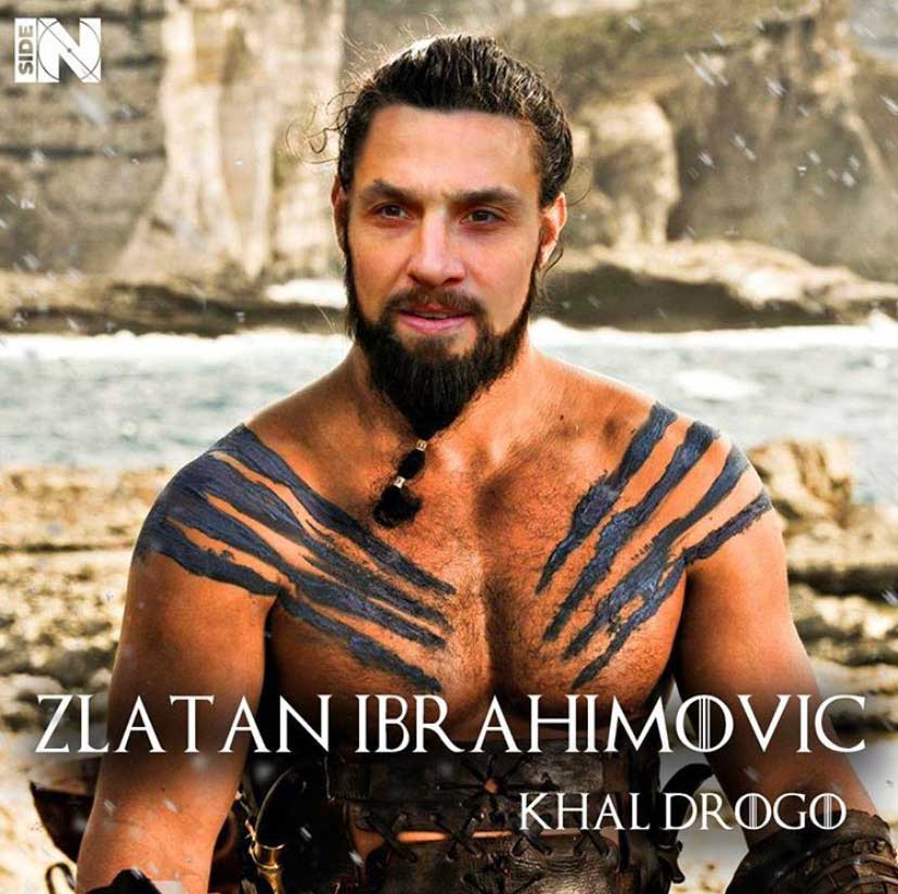 Jogadores e técnicos viram personagens de GoT: Zlatan Ibrahimovic