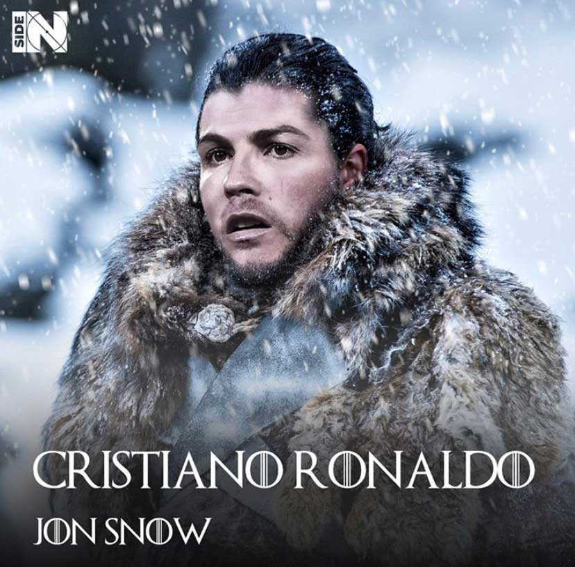 Jogadores e técnicos viram personagens de GoT: Cristiano Ronaldo