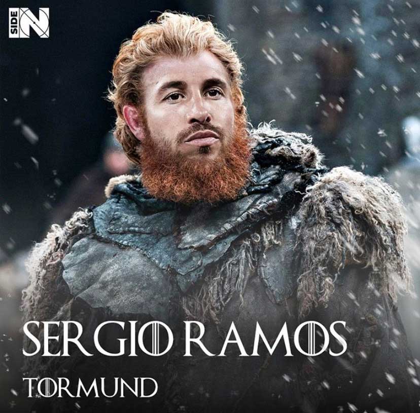 Jogadores e técnicos viram personagens de GoT: Sergio Ramos