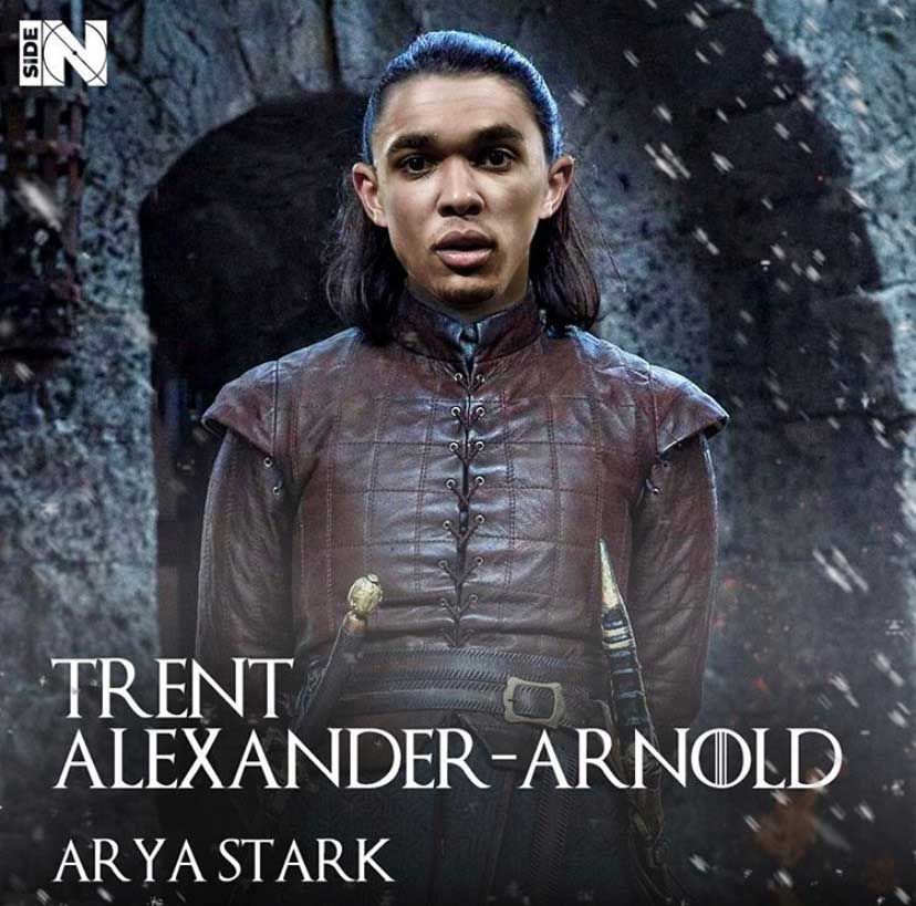 Jogadores e técnicos viram personagens de GoT: Alexander-Arnold