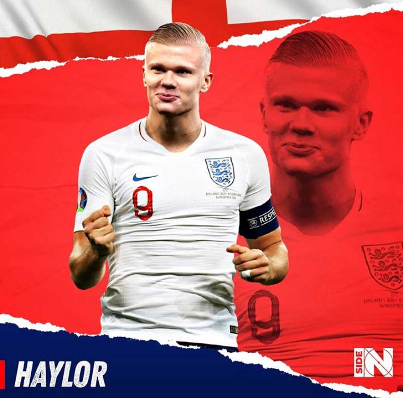 Para aqueles que não sabem, Haaland nasceu na Inglaterra, mas optou defender a seleção da Noruega