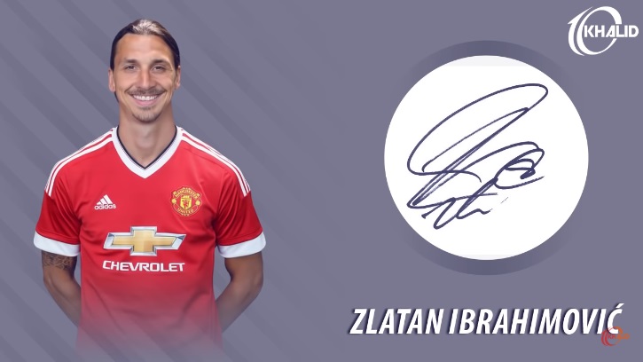 Jogadores e seus respectivos autógrafos: Zlatan Ibrahimovic