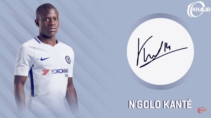 Jogadores e seus respectivos autógrafos: Kanté