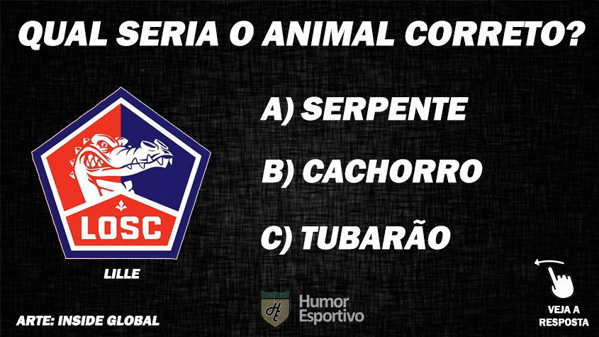 Qual o animal correto do escudo do Lille?