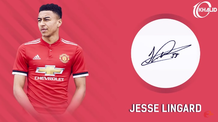 Jogadores e seus respectivos autógrafos: Jesse Lingard