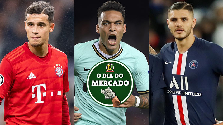 O dia do mercado teve algumas novelas em andamento. Coutinho é sonho do Arsenal, Lautaro rejeitou a proposta de renovação da Inter de Milão, Chelsea quer Icardi... Confira essas e outras notícias a seguir.