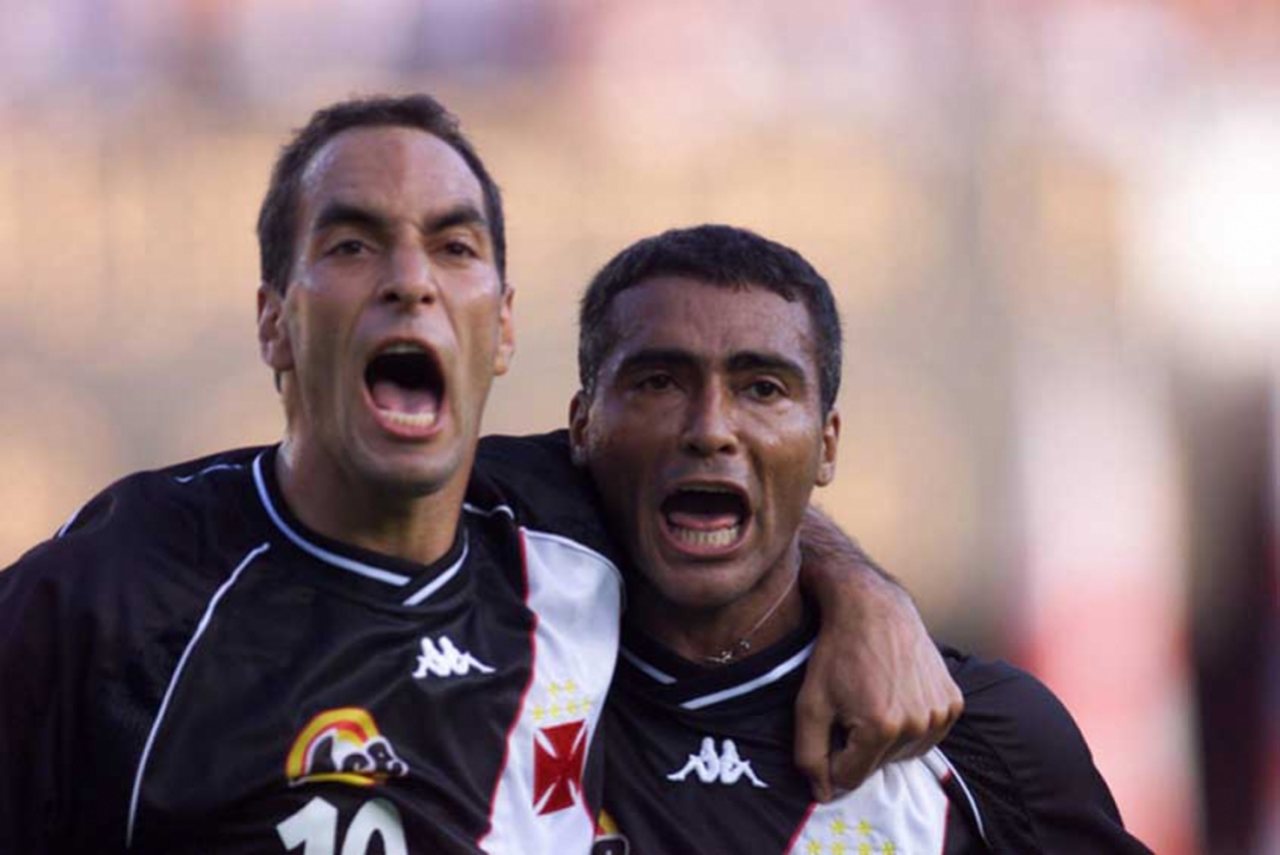 Romário e Edmundo: jogaram juntos em Flamengo, Vasco e Fluminense.