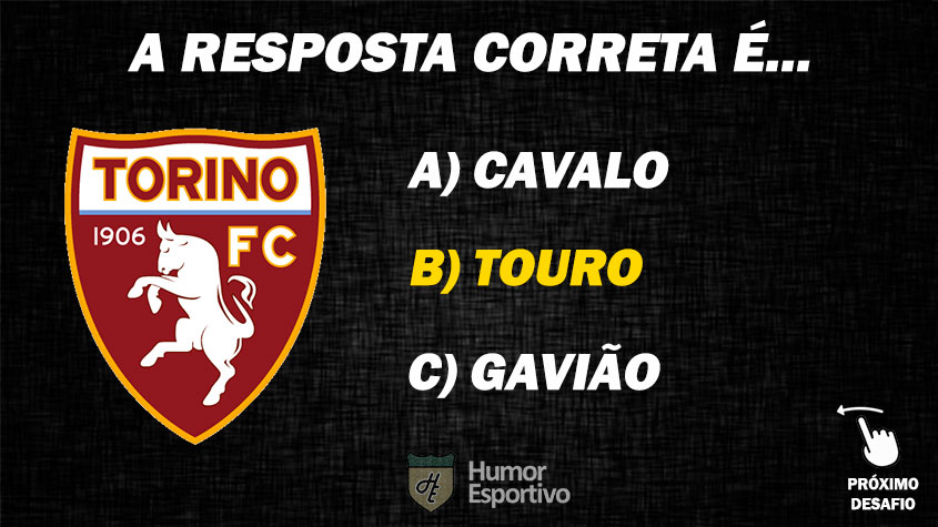 Resposta: No escudo da Torino tem um touro