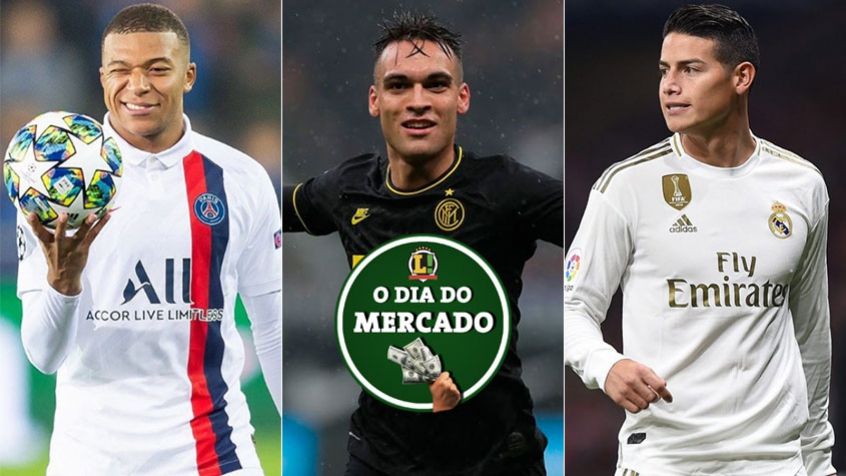 Apesar do futebol parado por conta da pandemis do novo coronavìrus, o mercado da bola não para. A manhã desta terça trouxe novidades, como o futuro de Mbappé, a negociação com Lautaro encaminhada e James pode ir para rival do Real Madrid. Veja todas as negociações!