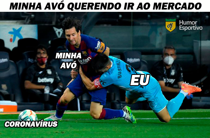 Agarrão em Messi rendeu memes nas redes sociais