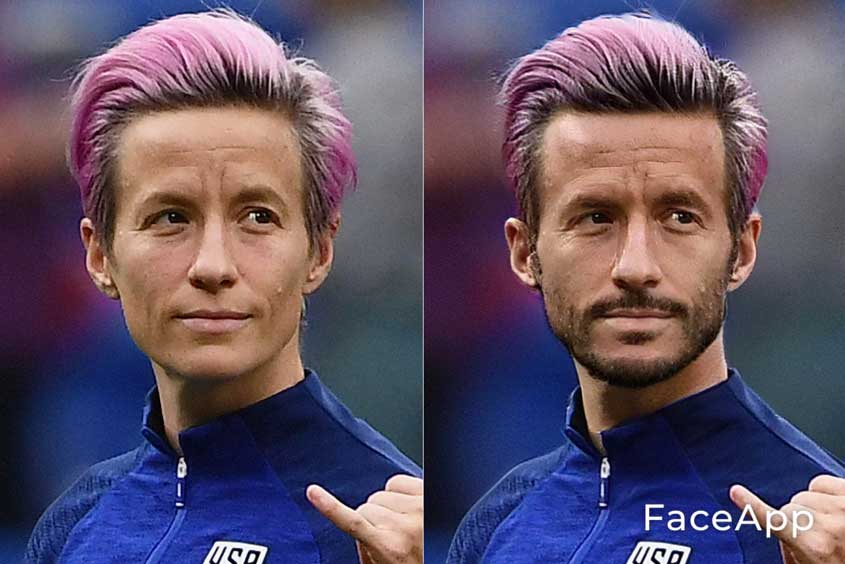 Outra transformação da atual melhor jogadora de futebol do mundo, Megan Rapinoe