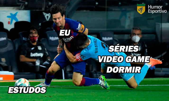 Agarrão em Messi rendeu memes nas redes sociais