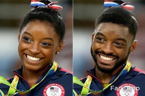 Transformação da ginasta Simone Biles