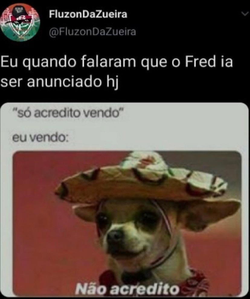 Após anúncio oficial do retorno de Fred ao Fluminense, torcedores postaram memes nas redes sociais