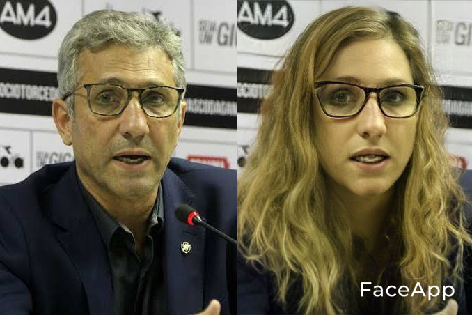 Versão feminina de Alexandre Campello, atual presidente do Vasco