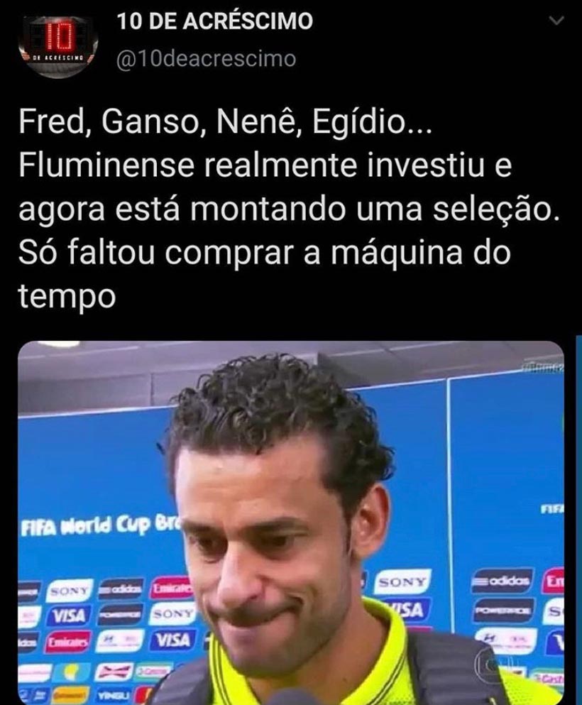 Após anúncio oficial do retorno de Fred ao Fluminense, torcedores postaram memes nas redes sociais