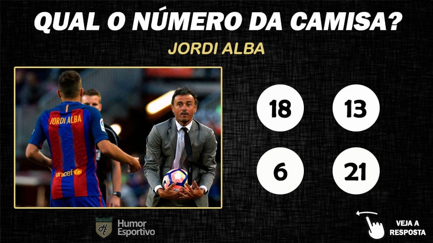 Qual o número da camisa de Jordi Alba no Barcelona?
