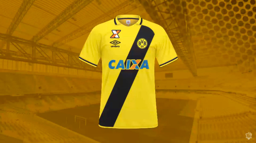 Camisa do Borussia Dortmund com características brasileiras