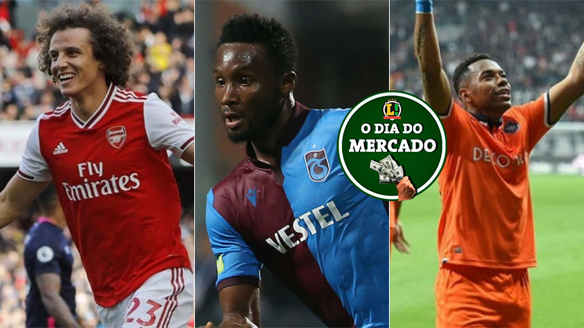 Apesar de toda a preocupação com o novo coronavírus, o mercado de transferências continua agitado no mundo todo. O Arsenal renovou contrato com o zagueiro David Luiz, Obi Mikel recusa clube russo e revela desejo de jogar no Botafogo e o Santos segue monitorando o ídolo Robinho. Confira essas e outras notícias do mercado da bola desta quarta.